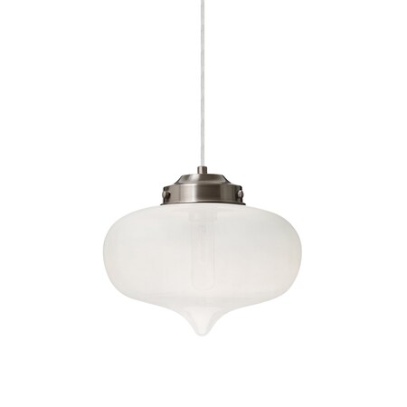 Besa Lighting Mira Cord Pendant, Smoke, Satin Nickel Finish, 1x60W Incandescent 1JT-MIRAFR-SN